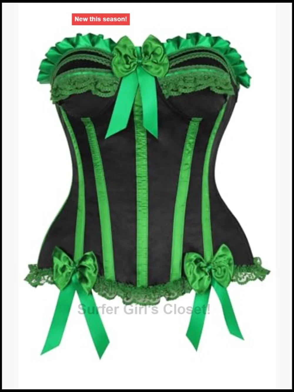 Steel Boned Corset & Bloomers Set Burlesque Corset 2 Pc Polyester Steel Boned